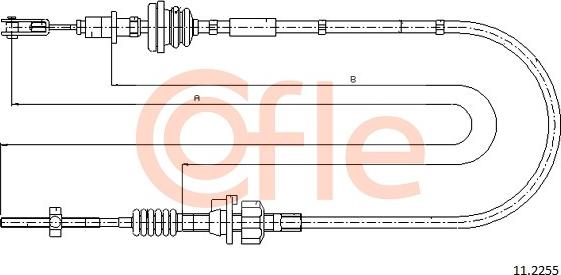 Cofle 11.2255 - Трос, управление сцеплением parts5.com