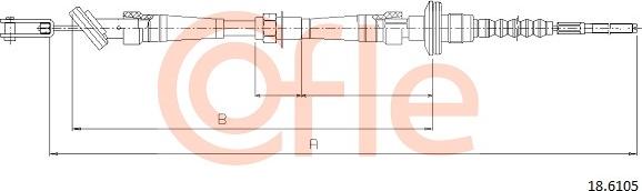 Cofle 18.6105 - Трос, управление сцеплением parts5.com