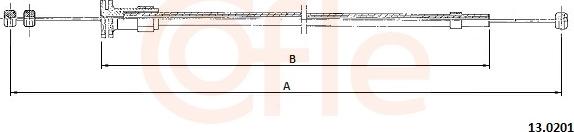 Cofle 13.0201 - Тросик замка капота parts5.com