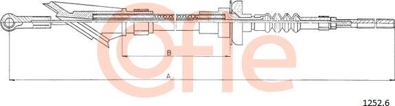 Cofle 1252.6 - Трос, управление сцеплением parts5.com