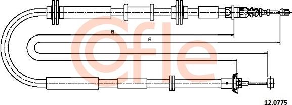 Cofle 92.12.0775 - Тросик, cтояночный тормоз parts5.com