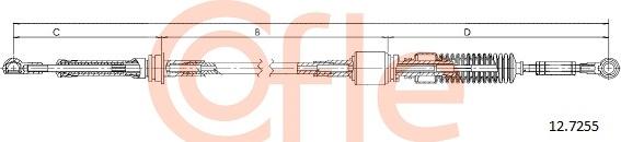 Cofle 92.12.7255 - Трос, ступенчатая коробка передач parts5.com