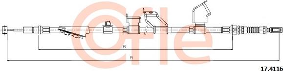 Cofle 17.4116 - Тросик, cтояночный тормоз parts5.com