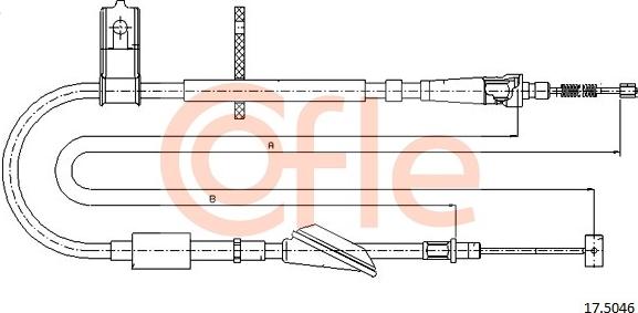 Cofle 92.17.5046 - Тросик, cтояночный тормоз parts5.com