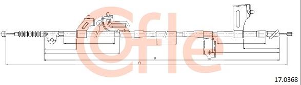 Cofle 92170368 - Тросик, cтояночный тормоз parts5.com