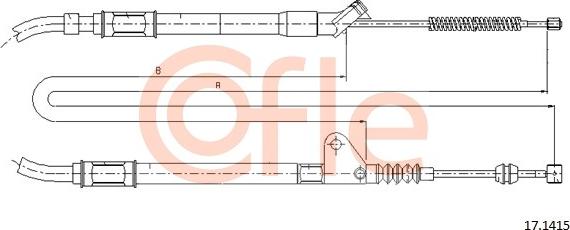 Cofle 17.1415 - Тросик, cтояночный тормоз parts5.com