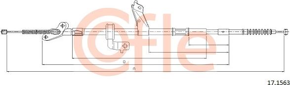 Cofle 92.17.1563 - Cable, parking brake parts5.com