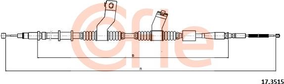 Cofle 92173515 - Тросик, cтояночный тормоз parts5.com