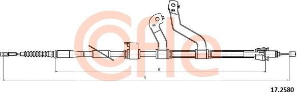 Cofle 17.2580 - Тросик, cтояночный тормоз parts5.com