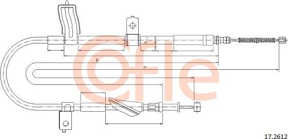 Cofle 17.2612 - Тросик, cтояночный тормоз parts5.com