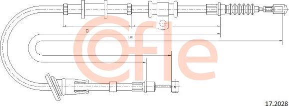 Cofle 17.2028 - Тросик, cтояночный тормоз parts5.com