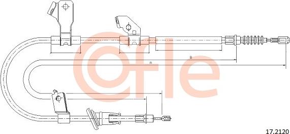 Cofle 17.2120 - Cable de accionamiento, freno de estacionamiento parts5.com