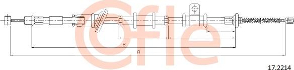 Cofle 17.2214 - Тросик, cтояночный тормоз parts5.com