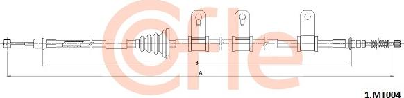 Cofle 92.1.MT004 - Тросик, cтояночный тормоз parts5.com