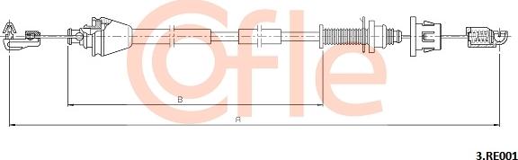 Cofle 92.3.RE001 - Тросик газа parts5.com