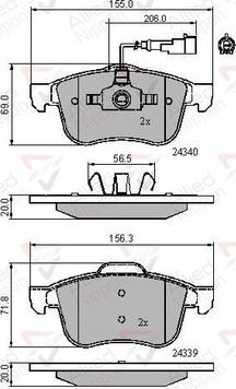 KRAFT AUTOMOTIVE 6006893 - Тормозные колодки, дисковые, комплект parts5.com