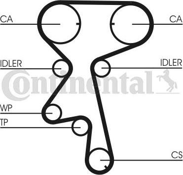 Continental CTAM CT873WP1 - Водяной насос + комплект зубчатого ремня parts5.com