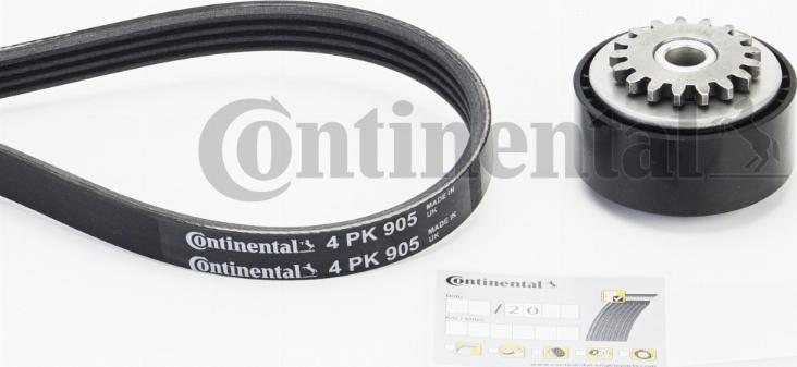 Continental CTAM 4PK905K1 - V-Ribbed Belt Set parts5.com