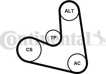 Continental CTAM 4PK654K1 - Поликлиновый ременный комплект parts5.com