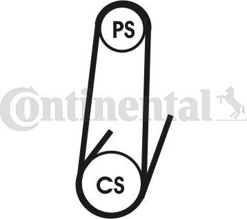 Continental CTAM 4 PK 1102 ELAST - Поликлиновой ремень parts5.com