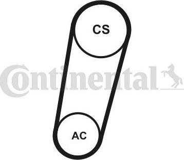 Continental CTAM 5PK705ELASTT1 - Поликлиновый ременный комплект parts5.com