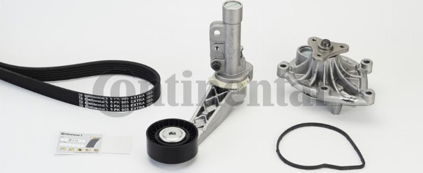 Continental CTAM 6PK905 EXTRA WP1 - Water Pump + V-Ribbed Belt Set parts5.com