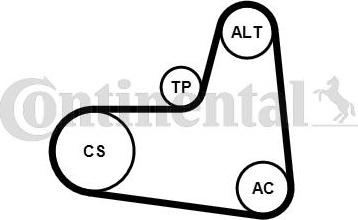 Continental CTAM 6PK995K1 - Поликлиновый ременный комплект parts5.com