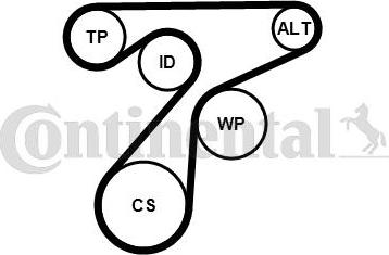 Continental CTAM 6PK1345K3 - Поликлиновый ременный комплект parts5.com