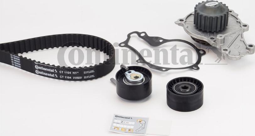 Continental CTAM CT1104WP1 - Водяной насос + комплект зубчатого ремня parts5.com