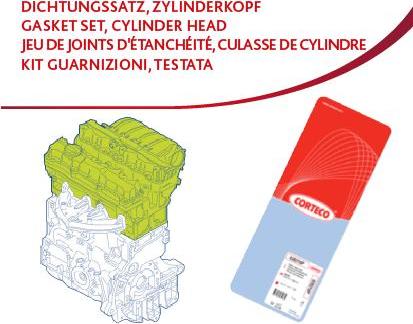 Corteco 418241P - Комплект прокладок, головка цилиндра parts5.com