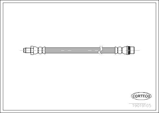 Corteco 19019105 - Тормозной шланг parts5.com