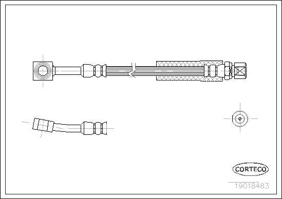 Corteco 19018483 - Тормозной шланг parts5.com