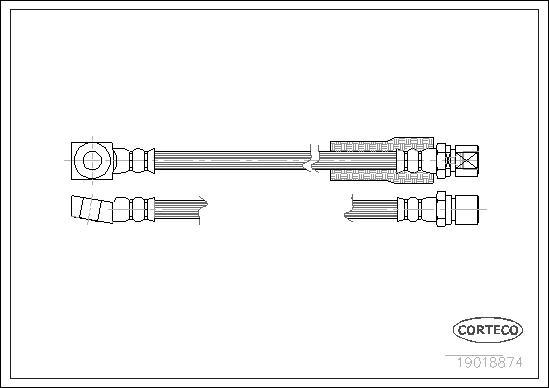 Corteco 19018874 - Тормозной шланг parts5.com