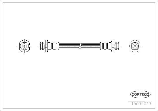 Corteco 19035043 - Тормозной шланг parts5.com