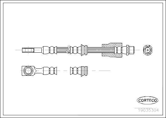 Corteco 19035304 - Тормозной шланг parts5.com