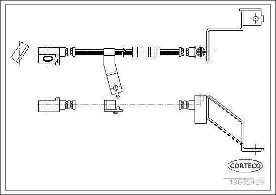 Corteco 19032429 - Тормозной шланг parts5.com