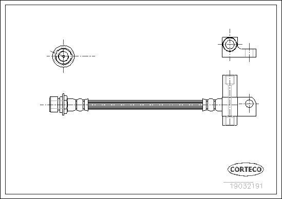 Corteco 19032191 - Тормозной шланг parts5.com