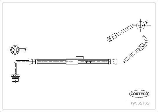 Corteco 19032132 - Тормозной шланг parts5.com