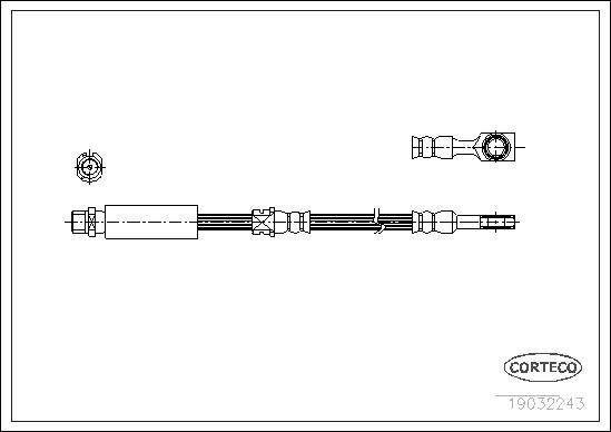 Corteco 19032243 - Тормозной шланг parts5.com