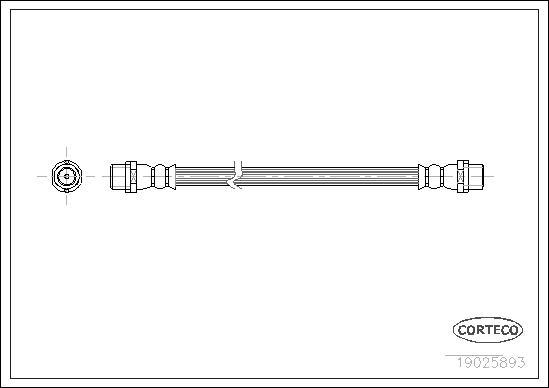 Corteco 19025893 - Тормозной шланг parts5.com