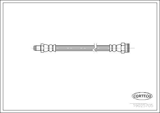 Corteco 19025705 - Тормозной шланг parts5.com