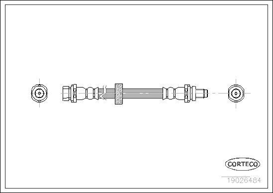 Corteco 19026484 - Тормозной шланг parts5.com