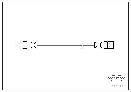 Corteco 19026437 - Тормозной шланг parts5.com