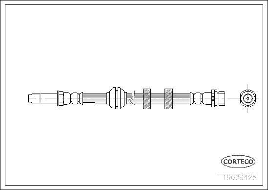 Corteco 19026425 - Тормозной шланг parts5.com