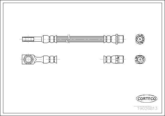 Corteco 19026813 - Тормозной шланг parts5.com