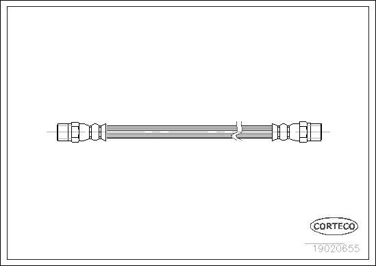 Corteco 19020655 - Тормозной шланг parts5.com