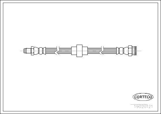 Corteco 19020121 - Тормозной шланг parts5.com