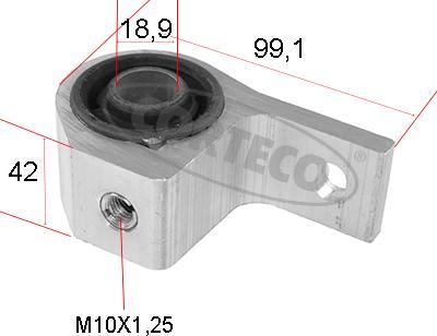 Corteco 80005452 - Сайлентблок, рычаг подвески колеса parts5.com