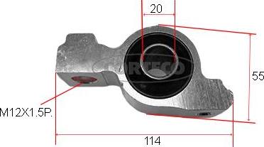 Corteco 80000089 - Сайлентблок, рычаг подвески колеса parts5.com