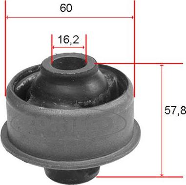 Corteco 21652805 - Сайлентблок, рычаг подвески колеса parts5.com